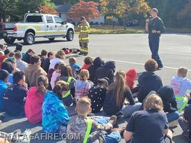Pictured: Lt. T. Hartman Instructs students while FF A. Baldosaro demonstrates. 